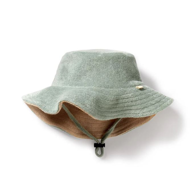 WILSON &amp; FRENCHY Organic Terry Sun Hat - Pistachio KIDS HAT - Zabecca Living
