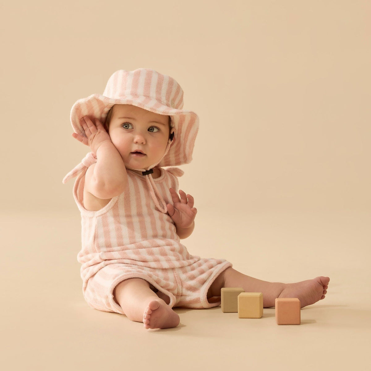 WILSON &amp; FRENCHY Organic Terry Sun Hat - Strawberry Wave Toddler Clothing - Zabecca Living