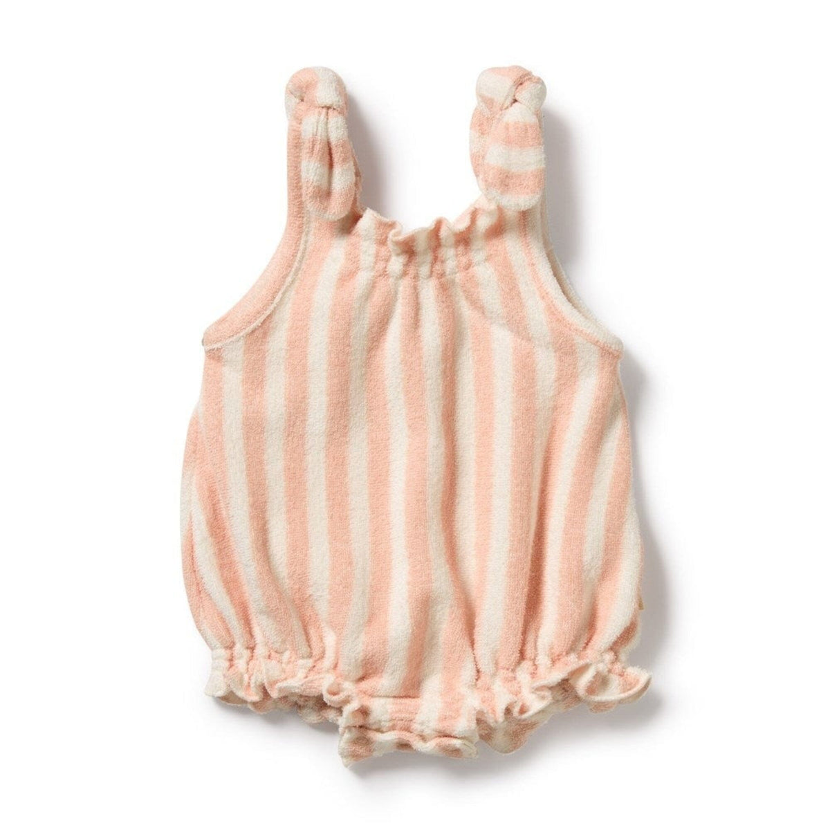 WILSON &amp; FRENCHY Organic Terry Tie Playsuit - Strawberry Wave Toddler Clothing - Zabecca Living