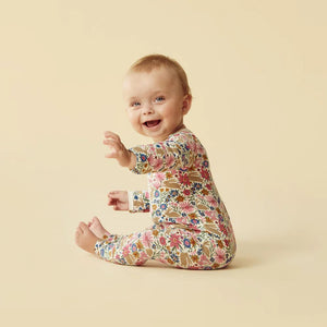WILSON & FRENCHY Organic Zipsuit with Feet - Bunny Hop BABY CLOTHING - Zabecca Living