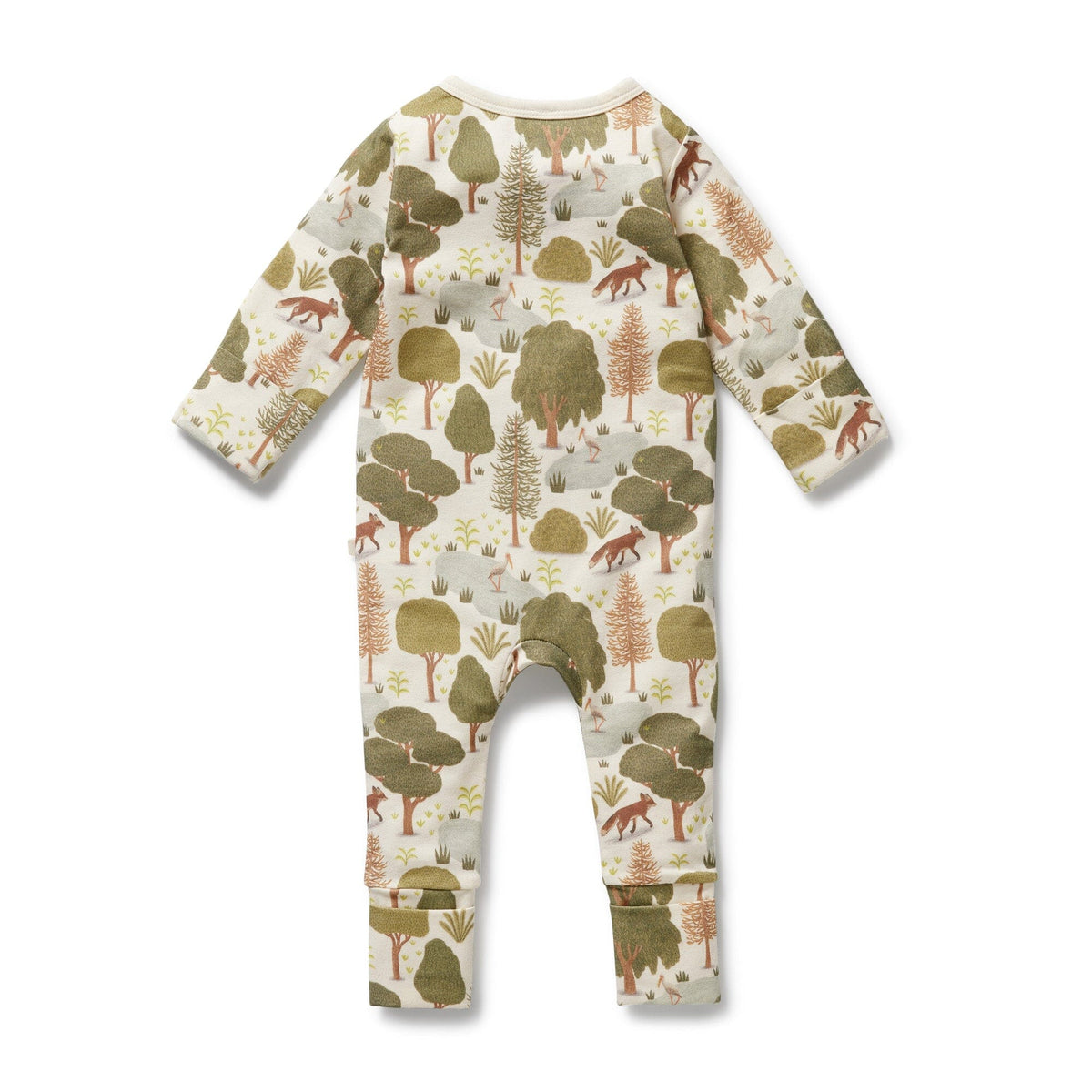 WILSON &amp; FRENCHY Organic Zipsuit with Feet - Little Trees BABY CLOTHING - Zabecca Living