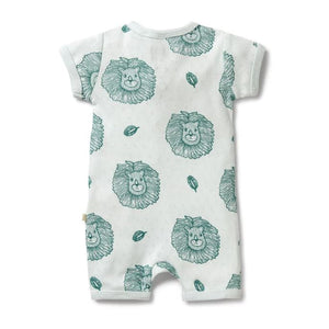 WILSON & FRENCHY Pointelle Boyleg Zipsuit - Little Lion BABY CLOTHING - Zabecca Living