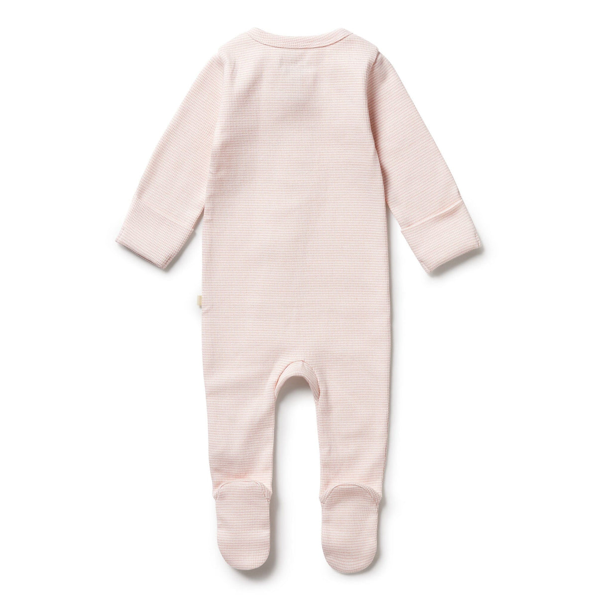 WILSON &amp; FRENCHY Stripe Rib Zipsuit with Feet - Cantaloupe BABY CLOTHING - Zabecca Living