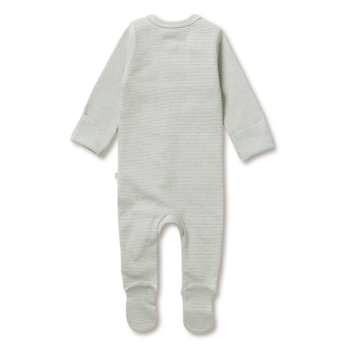 WILSON & FRENCHY Stripe Rib Zipsuit with Feet - Fern BABY CLOTHING - Zabecca Living
