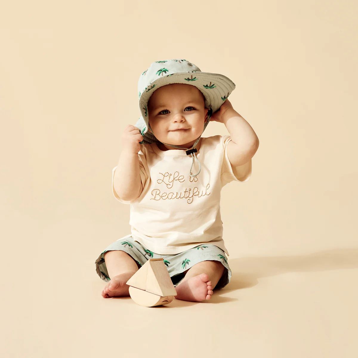 WILSON &amp; FRENCHY Swim Sun Hat - Forest Palm Baby Hat - Zabecca Living
