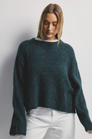 WORLD OF NOMADS Ava Knit - Dark green Jumpers + Knitwear - Zabecca Living