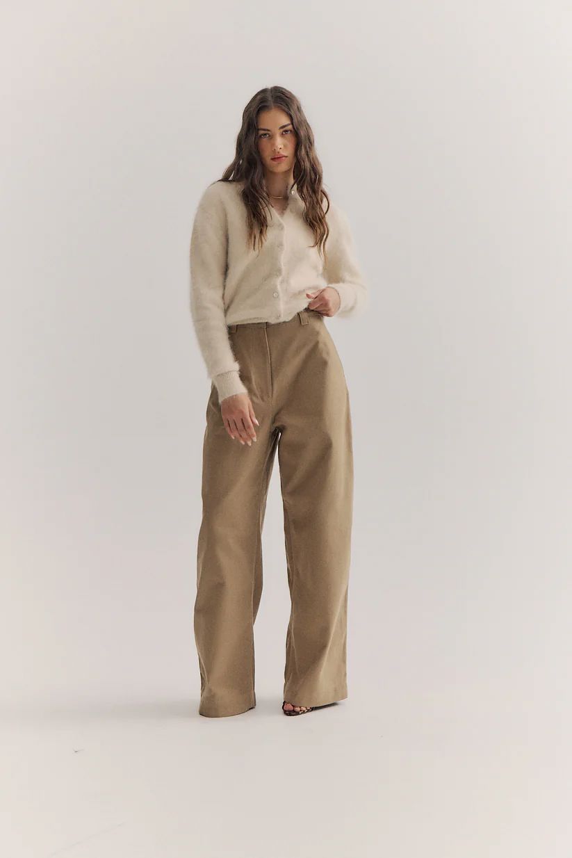 WORLD OF NOMADS Bella Button Up Cardigan - Oatmeal Jumpers + Knitwear - Zabecca Living
