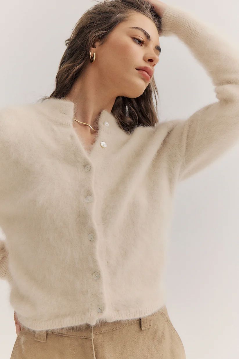 WORLD OF NOMADS Bella Button Up Cardigan - Oatmeal Jumpers + Knitwear - Zabecca Living
