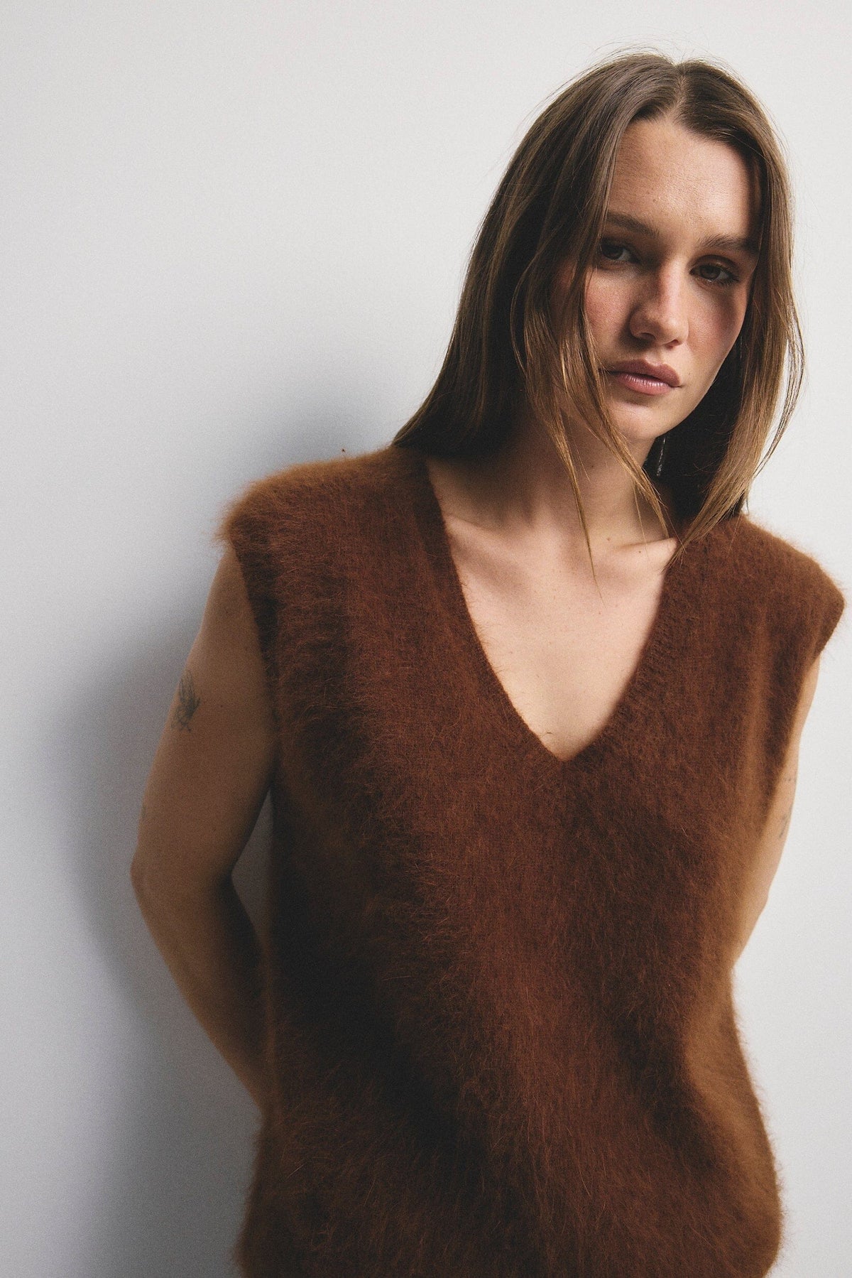 WORLD OF NOMADS Ebony Vest - Chocolate Jumpers + Knitwear - Zabecca Living