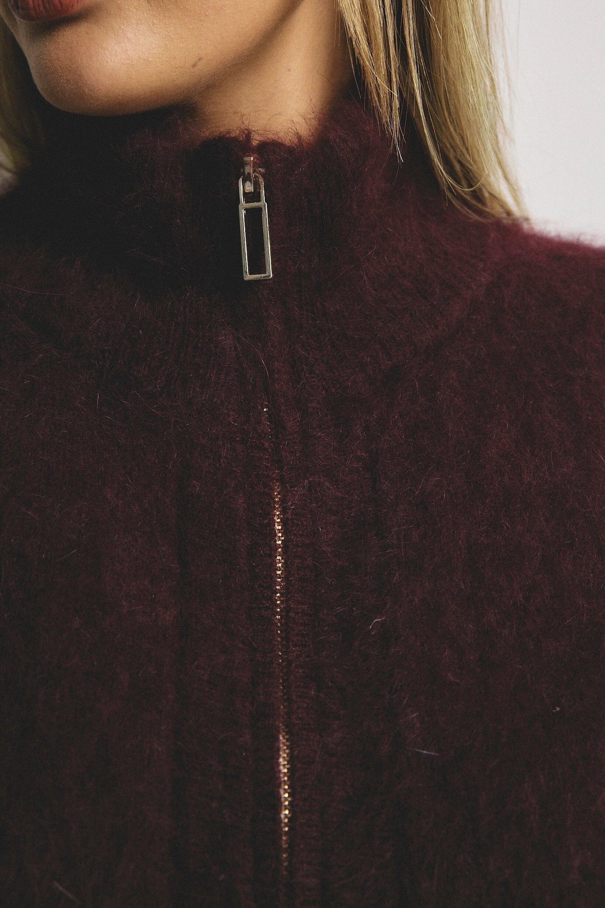 WORLD OF NOMADS Felix Zip Cardigan - Aubergine CARDIGAN - Zabecca Living