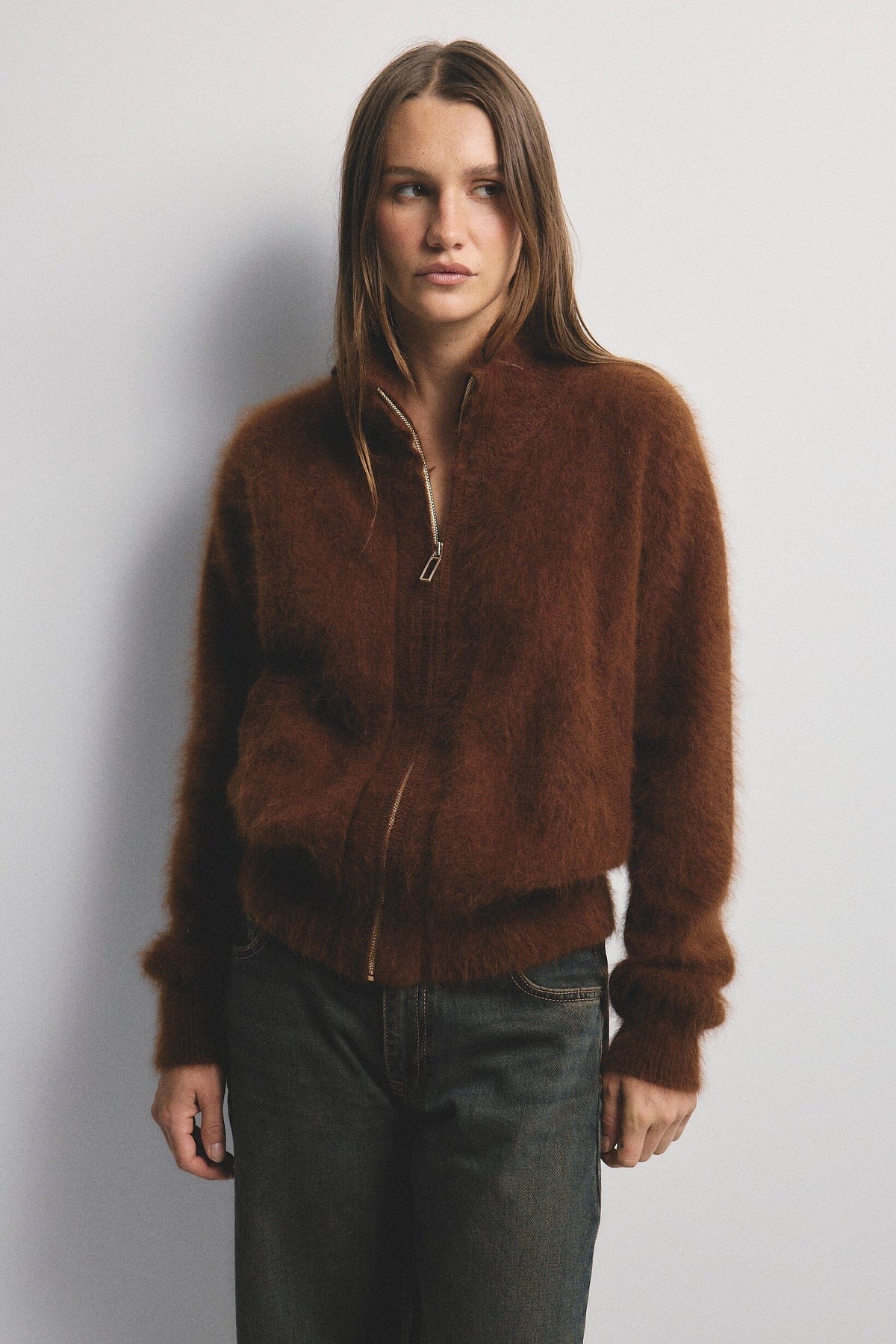 WORLD OF NOMADS Felix Zip Cardigan - Chocolate CARDIGAN - Zabecca Living