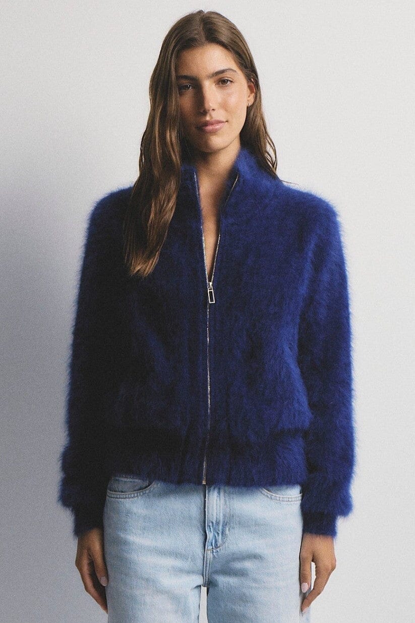 WORLD OF NOMADS Felix Zip Cardigan - Navy CARDIGAN - Zabecca Living