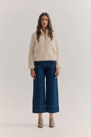 WORLD OF NOMADS Felix Zip Cardigan - Oatmeal CARDIGAN - Zabecca Living