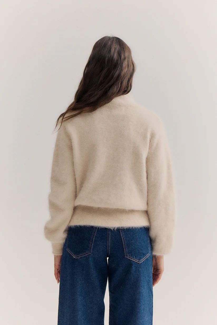 WORLD OF NOMADS Felix Zip Cardigan - Oatmeal CARDIGAN - Zabecca Living