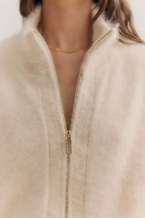 WORLD OF NOMADS Felix Zip Cardigan - Oatmeal CARDIGAN - Zabecca Living