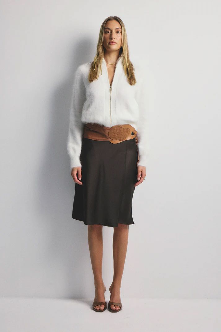WORLD OF NOMADS Felix Zip Cardigan - Snow CARDIGAN - Zabecca Living