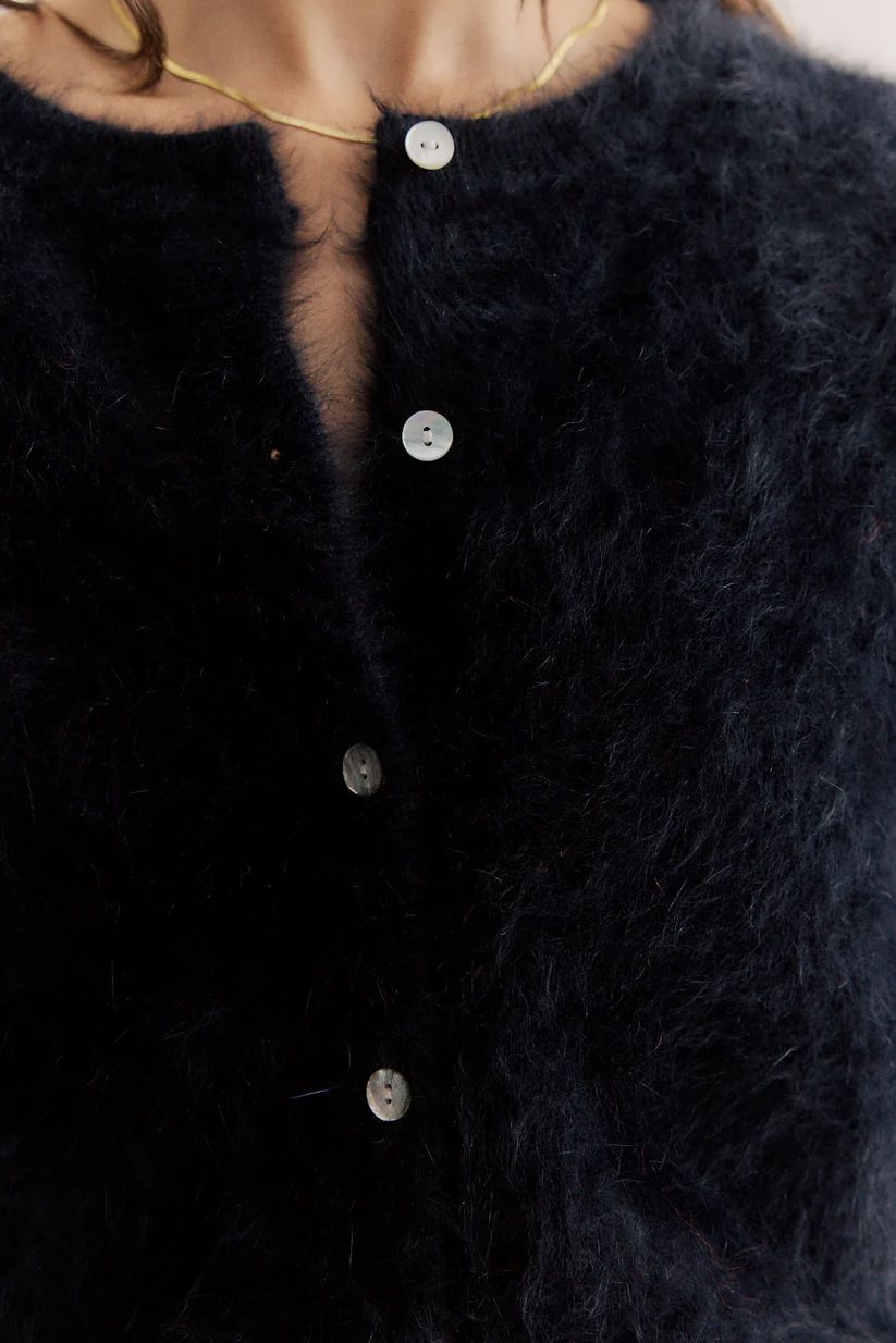 WORLD OF NOMADS Frankie Crew Cardigan - Black CARDIGAN - Zabecca Living