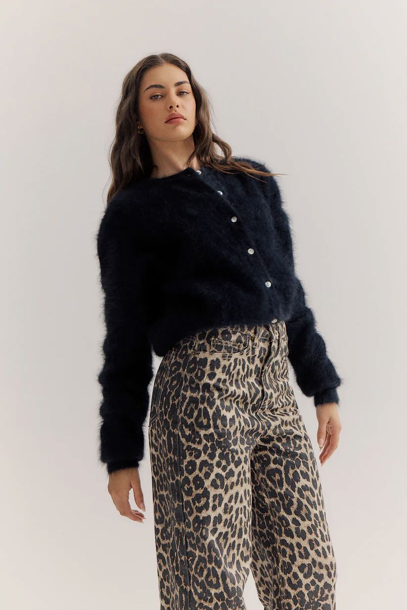 WORLD OF NOMADS Frankie Crew Cardigan - Black CARDIGAN - Zabecca Living