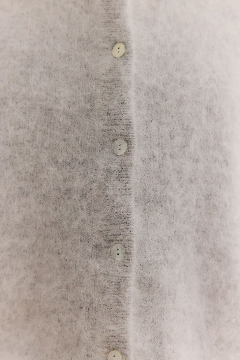 WORLD OF NOMADS Frankie Crew Cardigan - Light Grey Jumpers + Knitwear - Zabecca Living