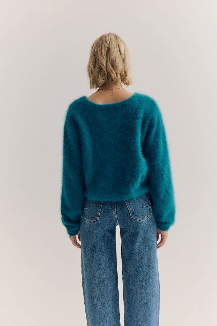 WORLD OF NOMADS Stella Boat Neck Knit - Ocean Jumpers + Knitwear - Zabecca Living