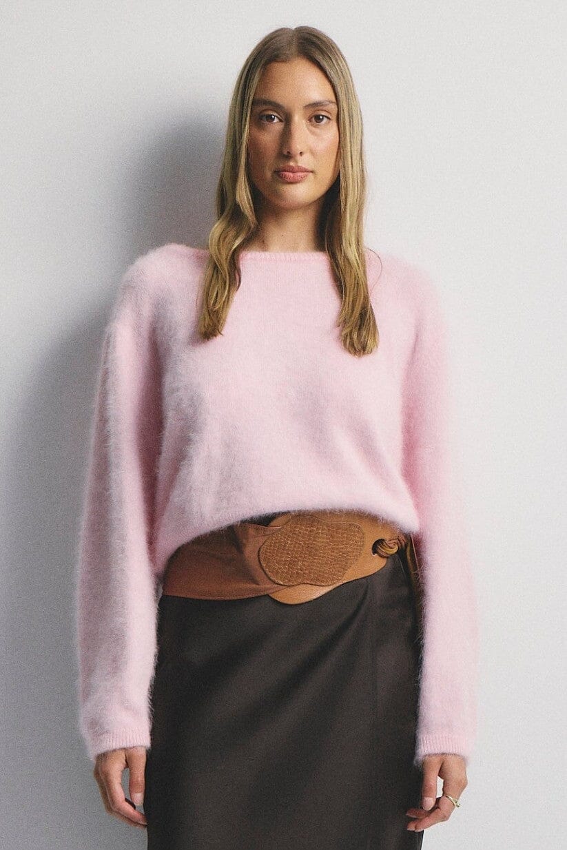 WORLD OF NOMADS Stella Boat Neck Knit - Rosewater Jumpers + Knitwear - Zabecca Living