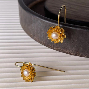 YiSu DESIGN Lotus Hook Earrings Earrings - Zabecca Living