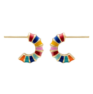 YiSu DESIGN Rainbow Hoop Earrings Earrings - Zabecca Living