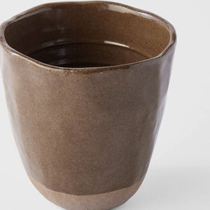 ZABECCA LIVING Lopsided Mug 275ml - Hazel Brown Glaze COFFEE, TEA & DRINKS - Zabecca Living