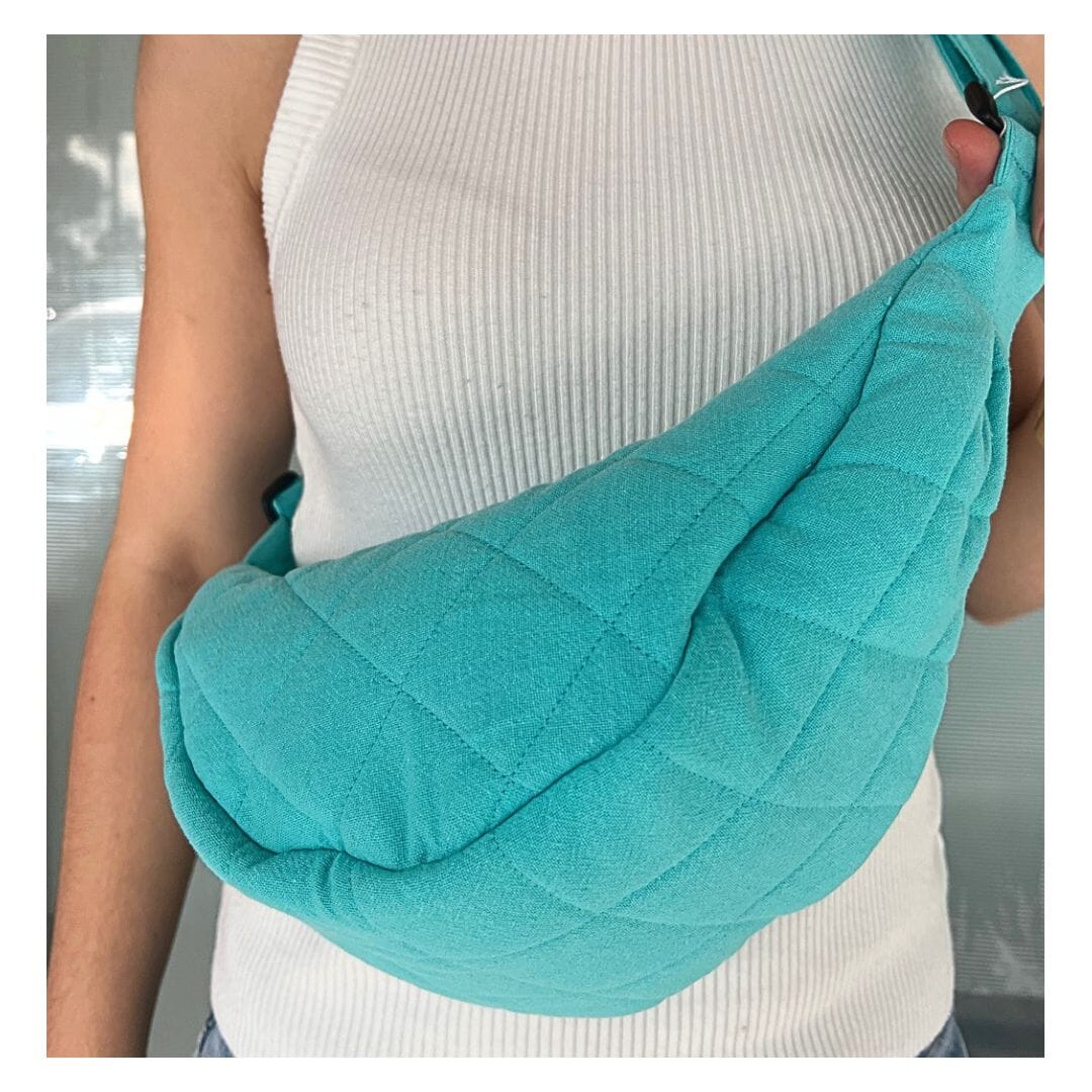 ZABECCA THE LABEL Banana Bag - Aqua HANDBAG - Zabecca Living