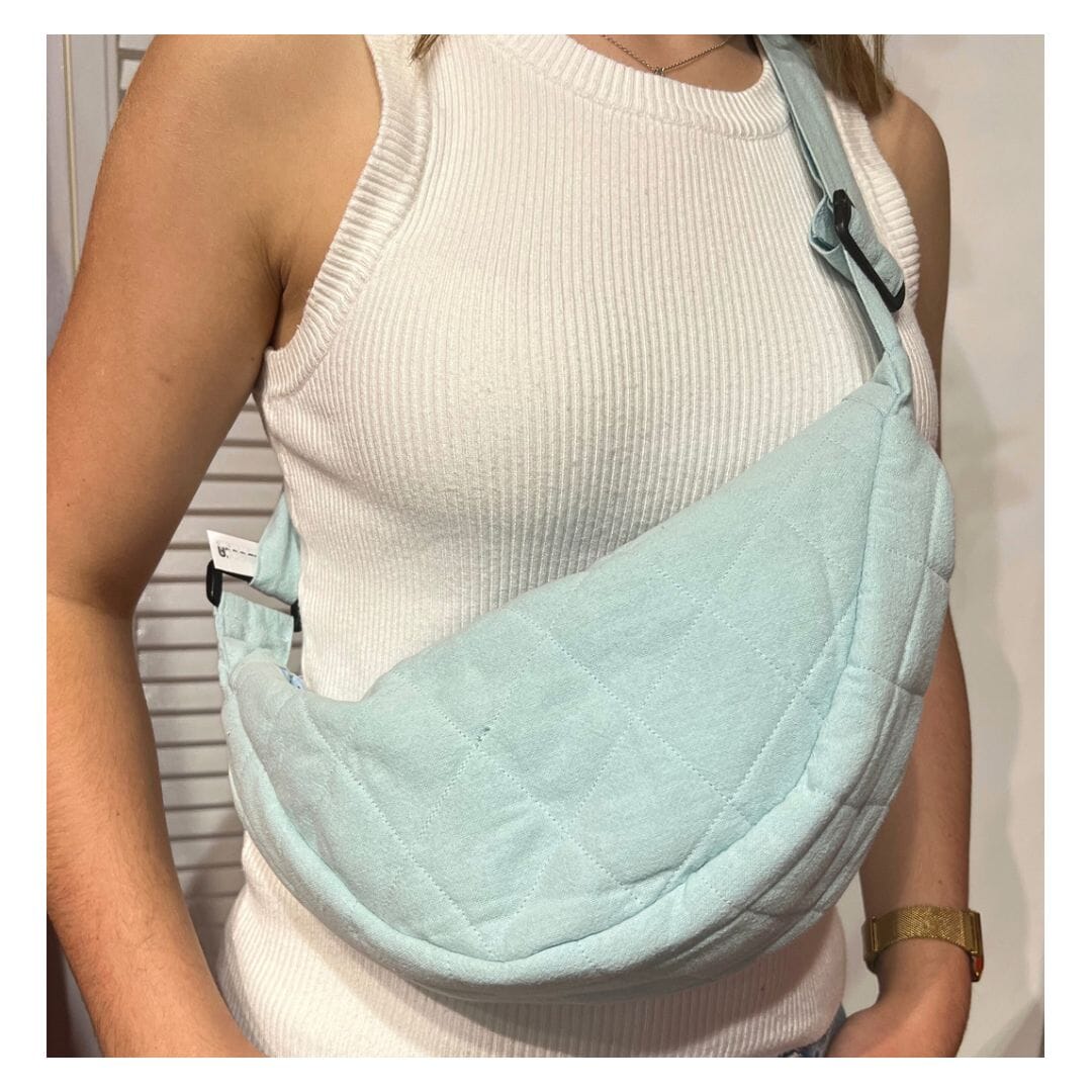 ZABECCA THE LABEL Banana Bag - Light Blue HANDBAG - Zabecca Living