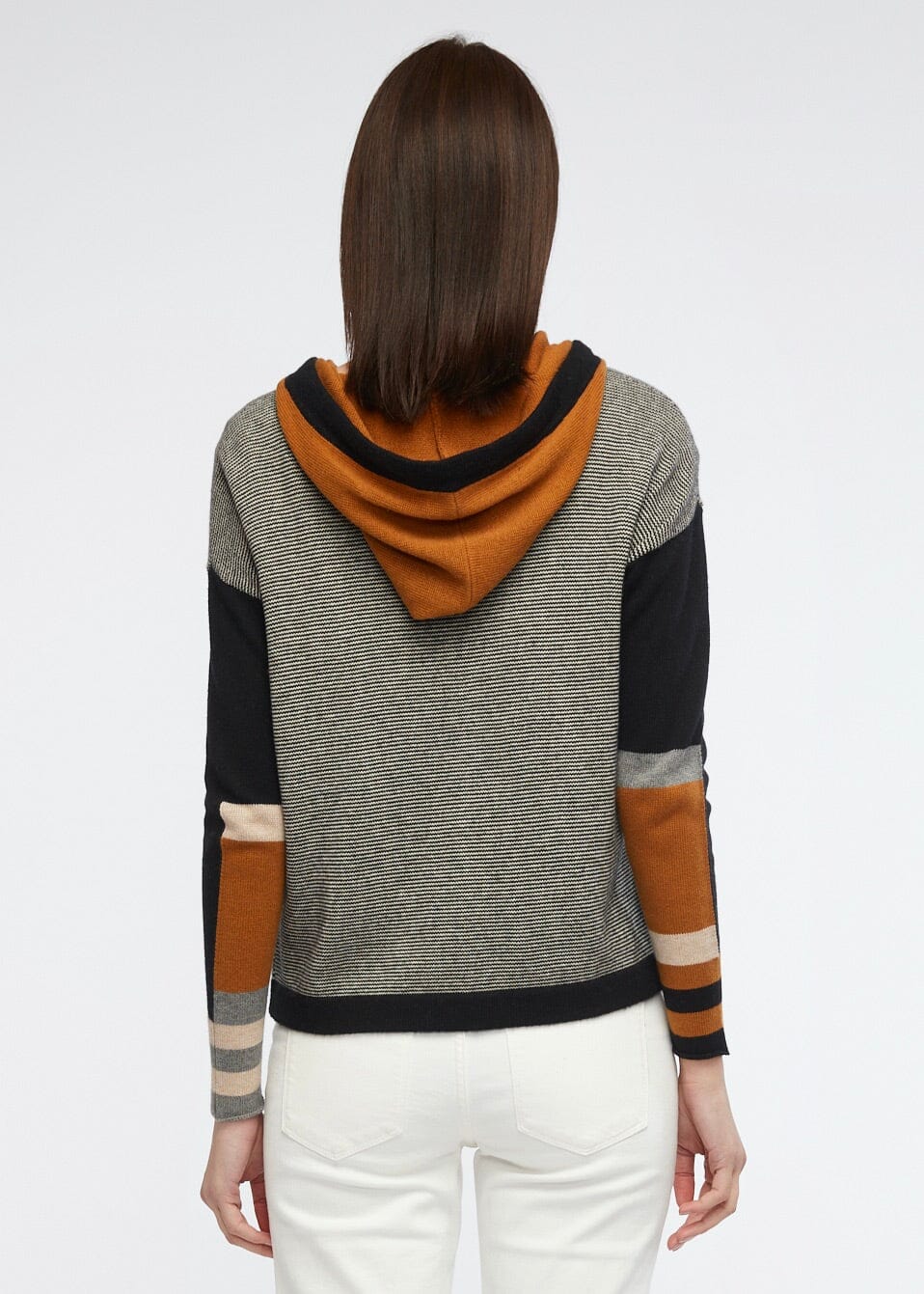 ZAKET & PLOVER Birdseye Hoodie - Black Combo Jumpers + Knitwear - Zabecca Living