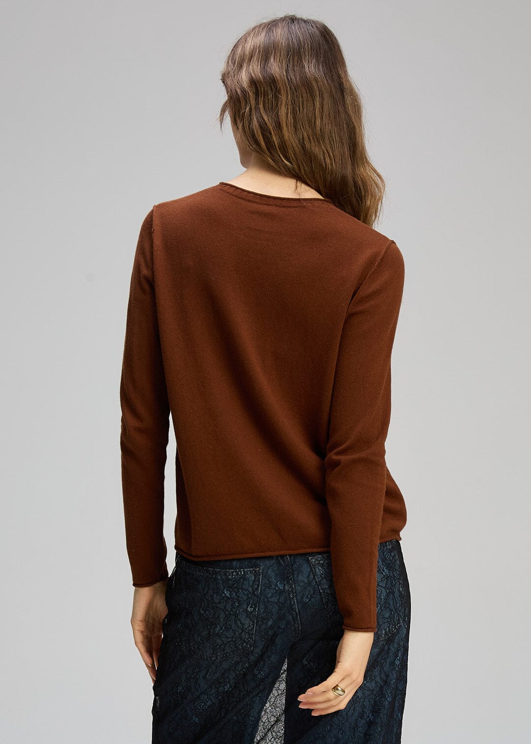ZAKET &amp; PLOVER Crew Essential - Chestnut Jumpers + Knitwear - Zabecca Living
