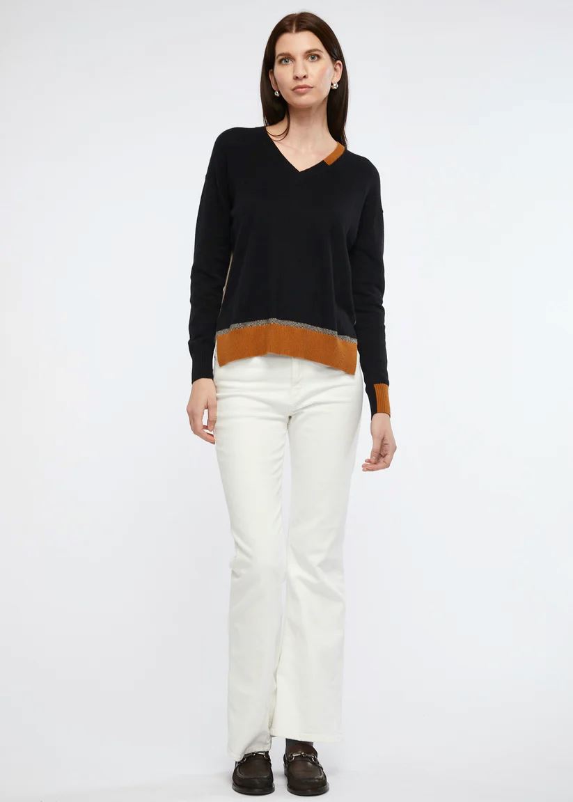 ZAKET & PLOVER Detail Trim Jumper - Black Jumpers + Knitwear - Zabecca Living
