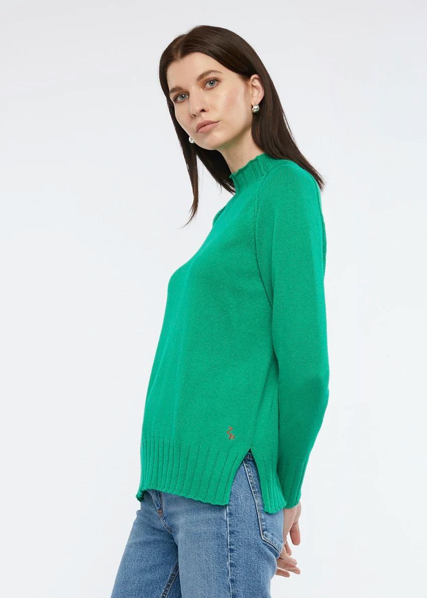 ZAKET & PLOVER Essential Funnel - Emerald Jumpers + Knitwear - Zabecca Living