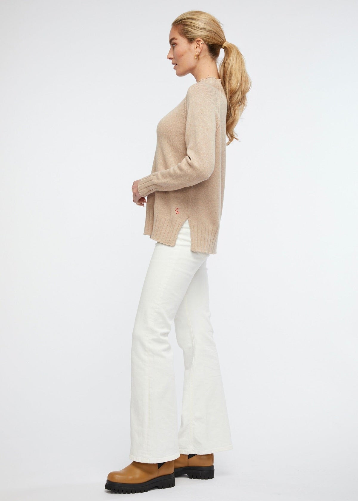 ZAKET & PLOVER Essential Funnel - Oat Jumpers + Knitwear - Zabecca Living