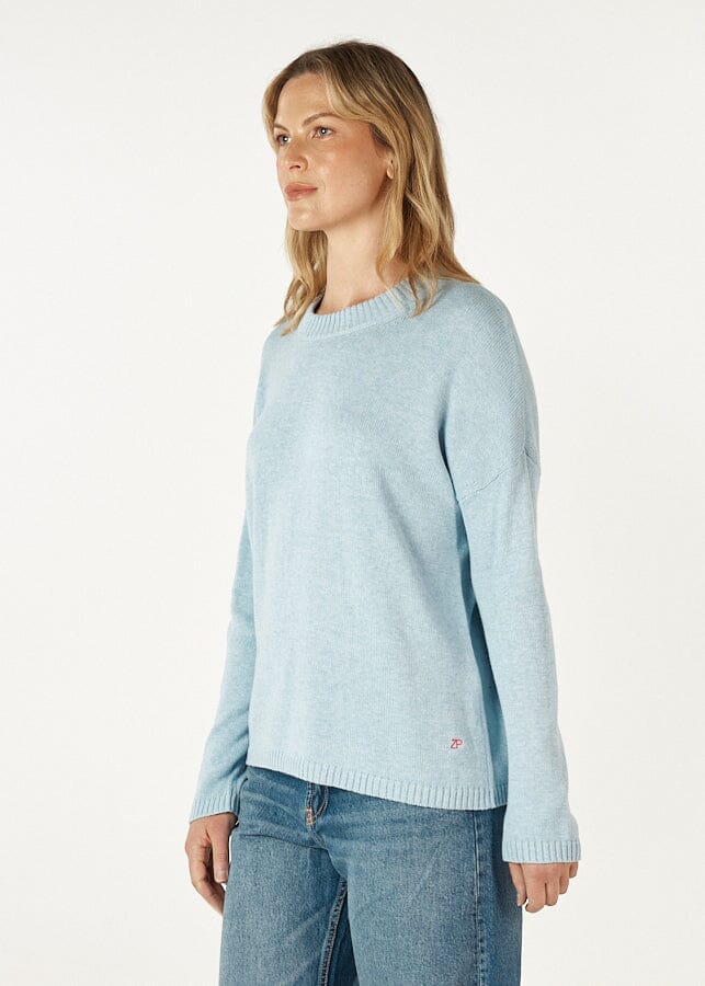 ZAKET &amp; PLOVER Essential Round Neck Jumper - Powder Jumpers + Knitwear - Zabecca Living