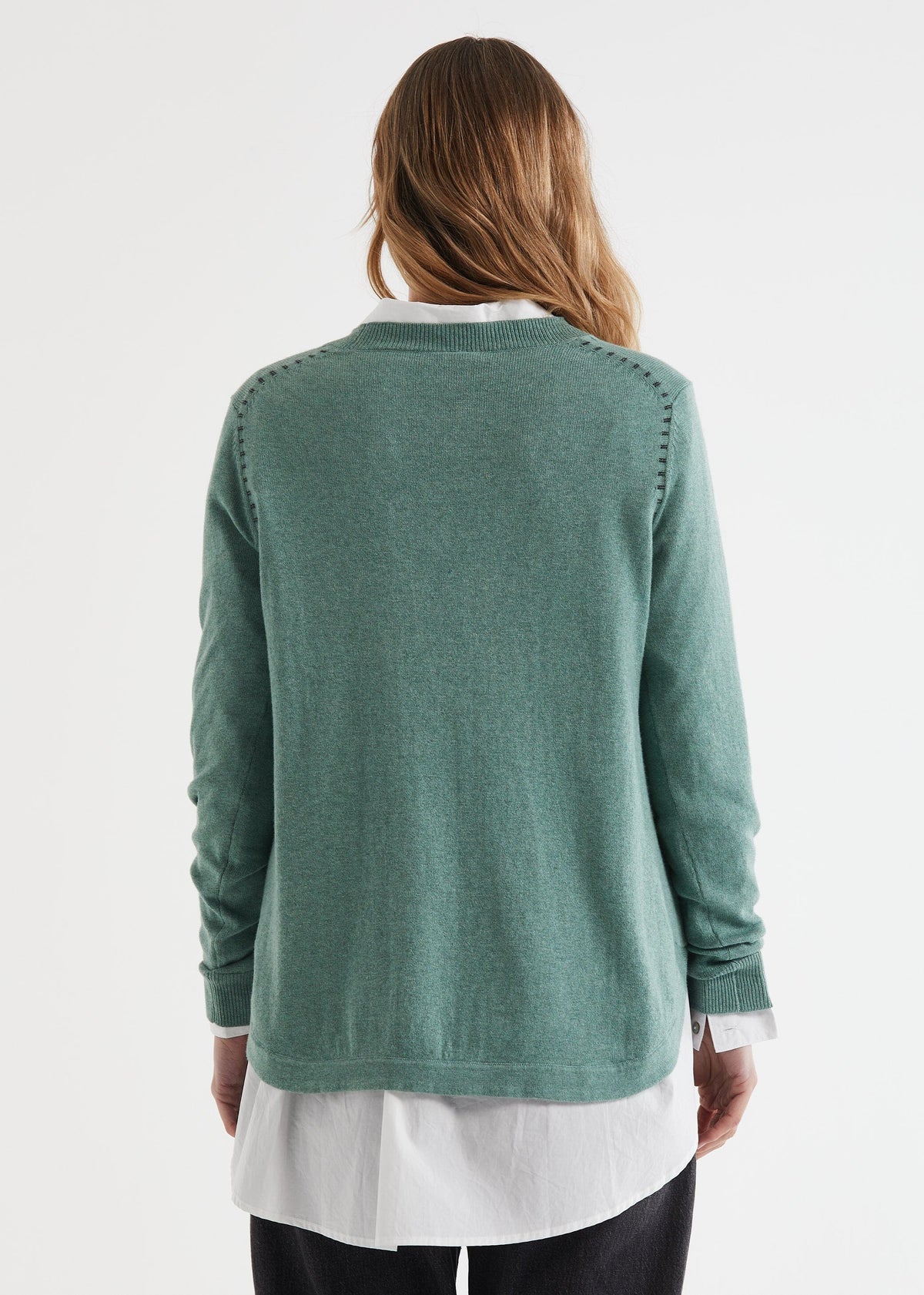 ZAKET & PLOVER Essential Shirt Bottom Knit - Moss Jumpers + Knitwear - Zabecca Living