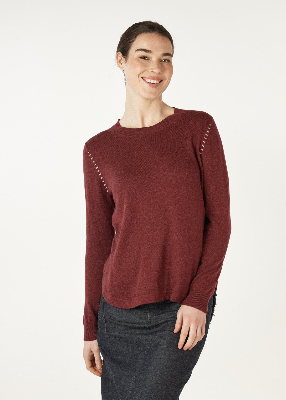ZAKET &amp; PLOVER Essential Shirt Bottom Knit - Shiraz Jumpers + Knitwear - Zabecca Living