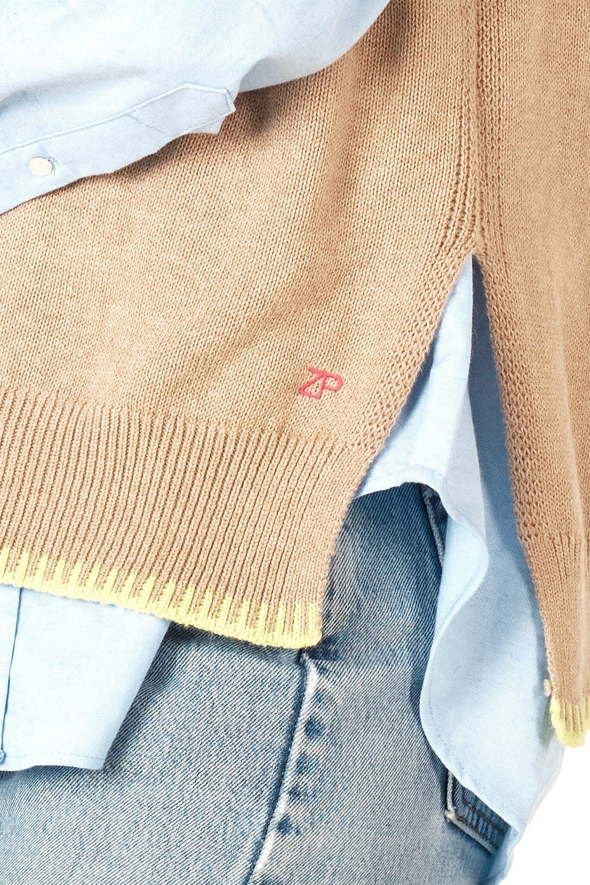 ZAKET &amp; PLOVER Essential Two Tone Vest - Oat vest - Zabecca Living