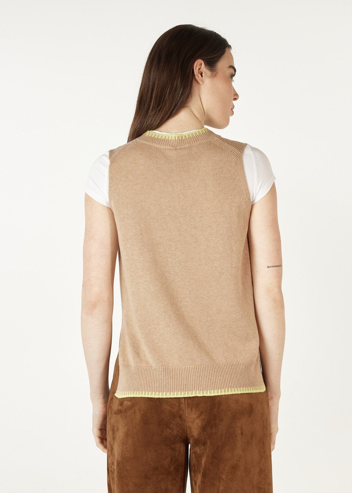 ZAKET &amp; PLOVER Essential Two Tone Vest - Oat vest - Zabecca Living
