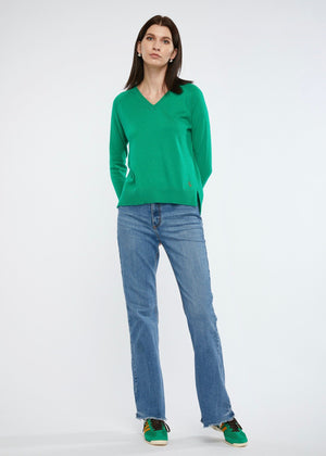 ZAKET & PLOVER Essential V - Emerald Jumpers + Knitwear - Zabecca Living