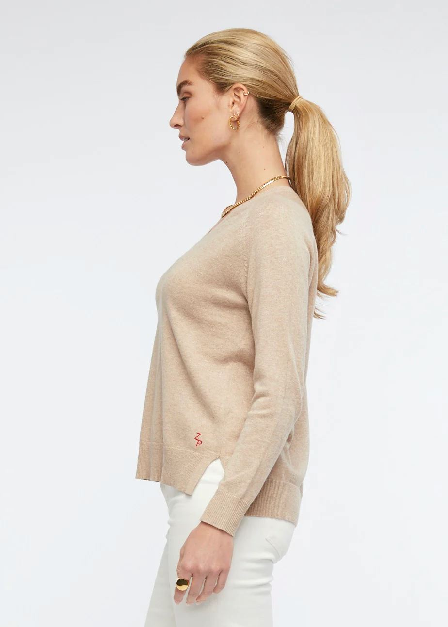 ZAKET &amp; PLOVER Essential V - Oat Jumpers + Knitwear - Zabecca Living