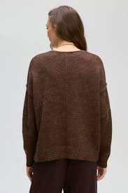 ZAKET & PLOVER Fluffy V Jumper - Cocoa Jumpers + Knitwear - Zabecca Living
