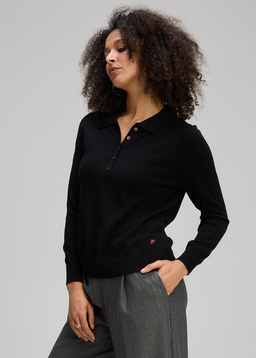 ZAKET &amp; PLOVER Henley Essential - Black Jumpers + Knitwear - Zabecca Living