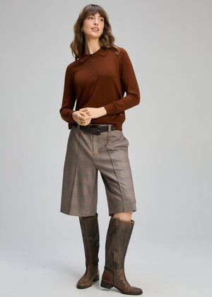 ZAKET & PLOVER Henley Essential - Chestnut Jumpers + Knitwear - Zabecca Living