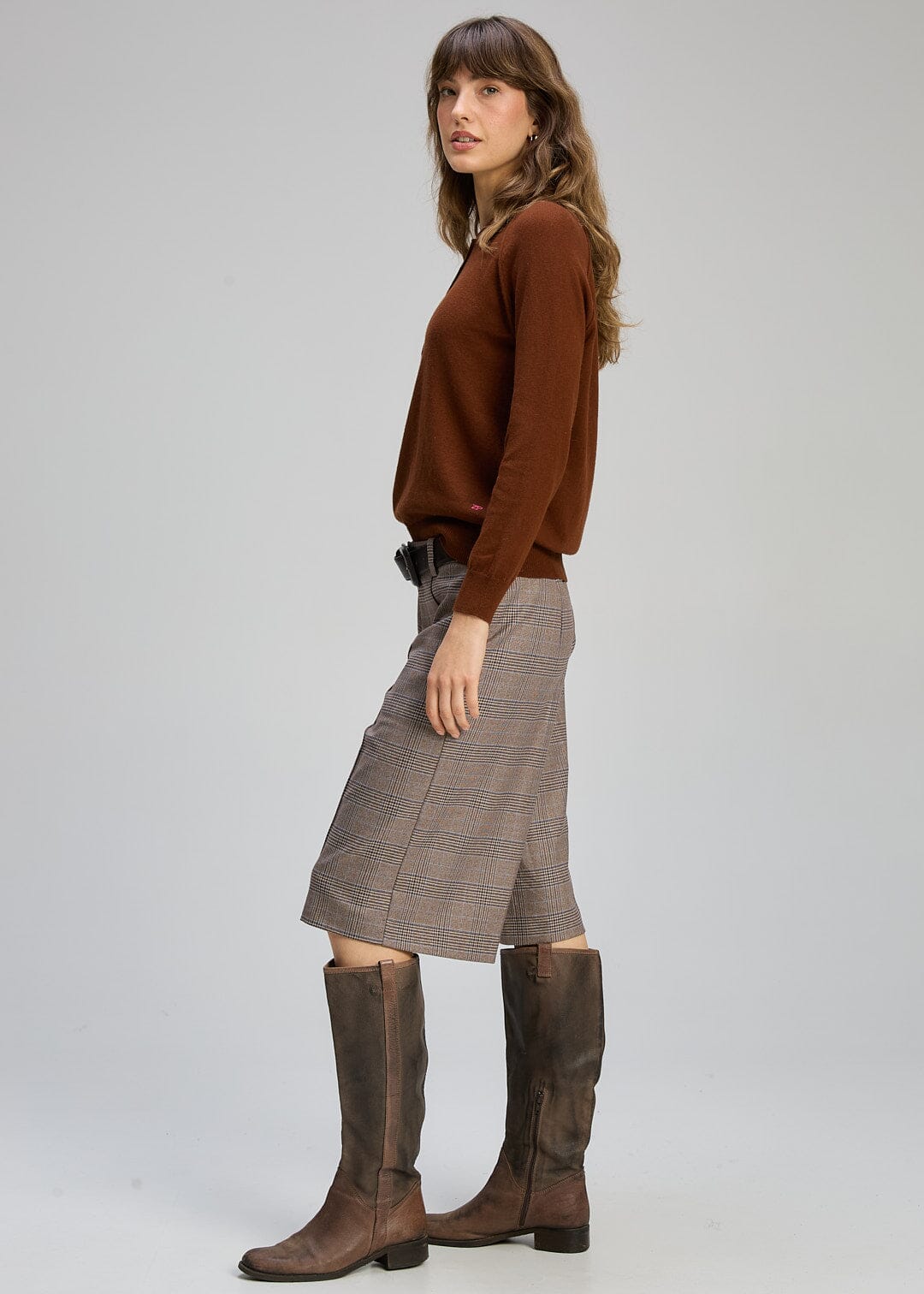 ZAKET &amp; PLOVER Henley Essential - Chestnut Jumpers + Knitwear - Zabecca Living