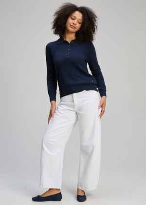 ZAKET & PLOVER Henley Essential - Dark Denim Jumpers + Knitwear - Zabecca Living