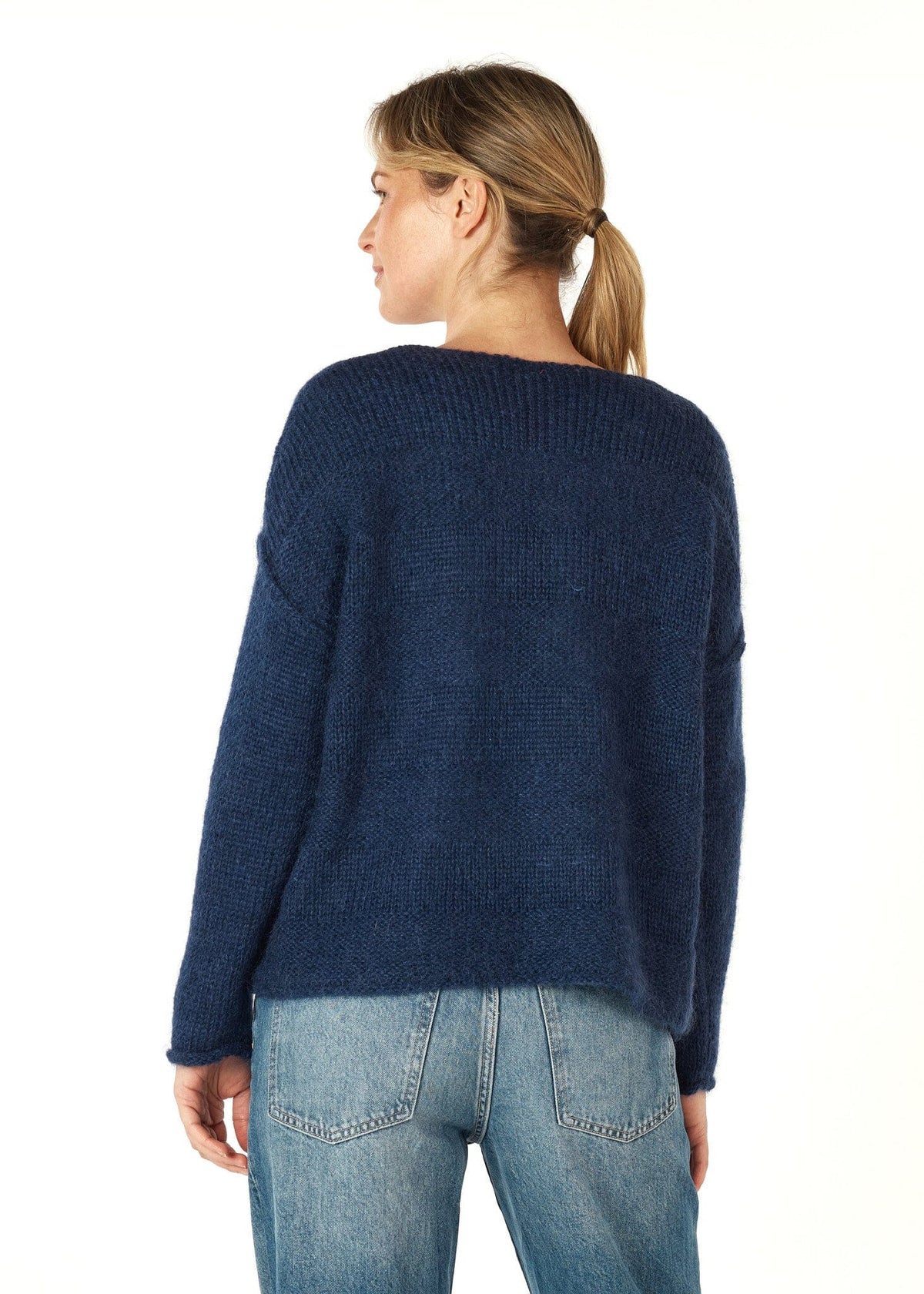 ZAKET & PLOVER Mohair V Jumper - Midnight Jumpers + Knitwear - Zabecca Living