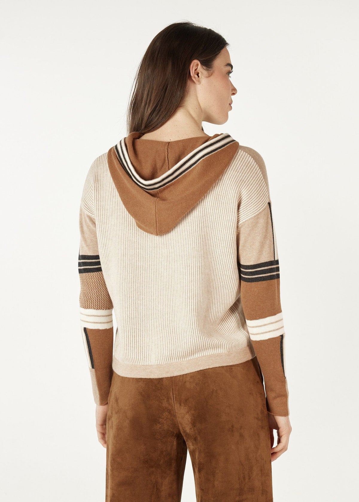 ZAKET &amp; PLOVER Multi Media Hoodie - Oat Jumpers + Knitwear - Zabecca Living