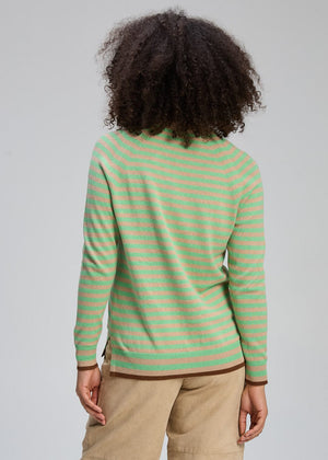 ZAKET & PLOVER Stripe V Essential - Oat Jumpers + Knitwear - Zabecca Living